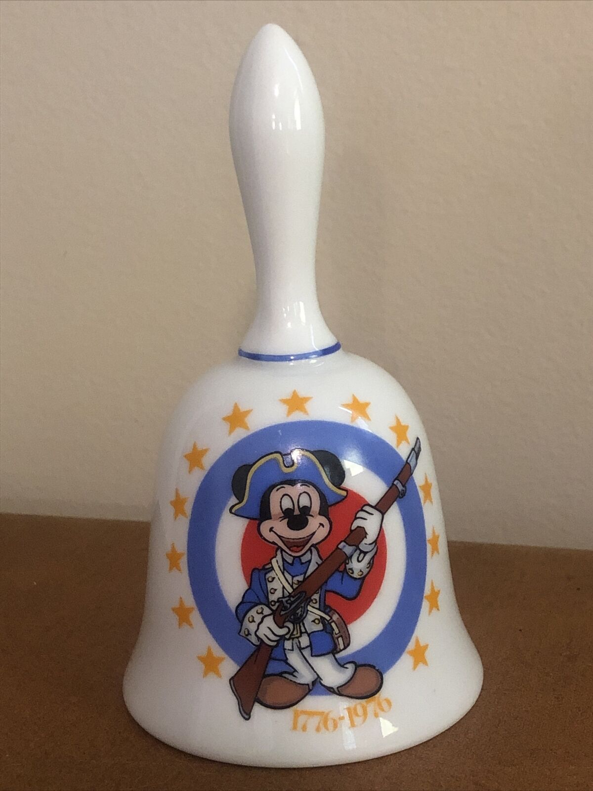 Walt Disney Schmid Bros Mickey Mouse Bicentenario 1776 1976 Campana