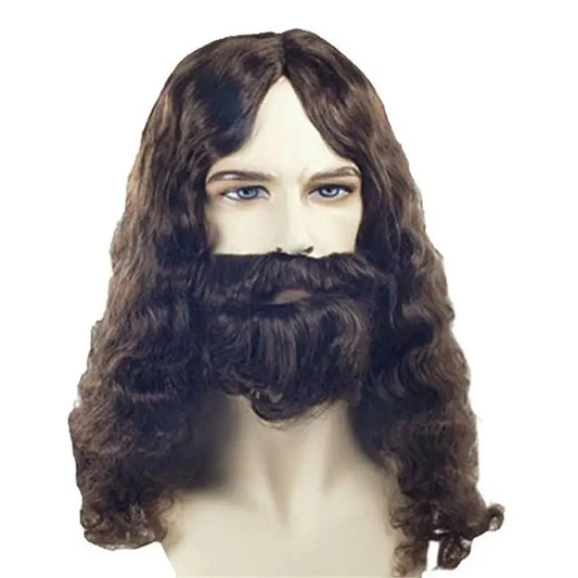 Biblical Brown Wig and Beard Set