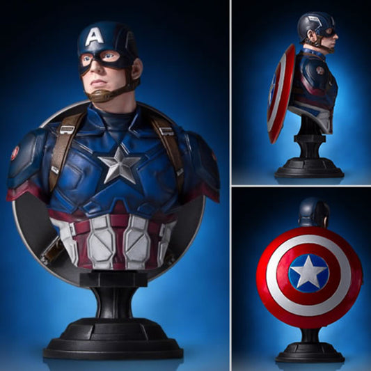 Gentle Giant Studios - Captain America 3 Movie Civil War Mini Busts - Captain America Classic Bust