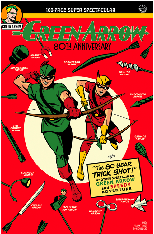 Portada súper espectacular de 100 páginas de Michael Cho del 80 aniversario de Green Arrow