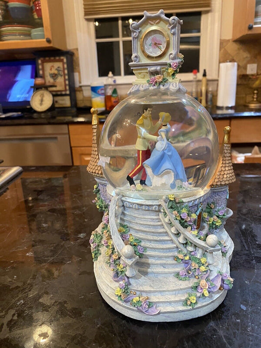 Disney Cinderella Snow Globe “SO THIS IS LOVE" Musical Light Up with Clock