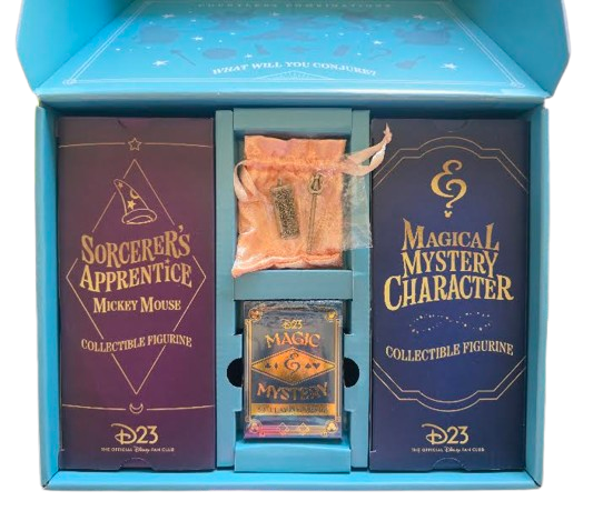 D23 Magic & Mystery 2024 Gold Member Collector Set with Mickey Mouse and Malificent Figures