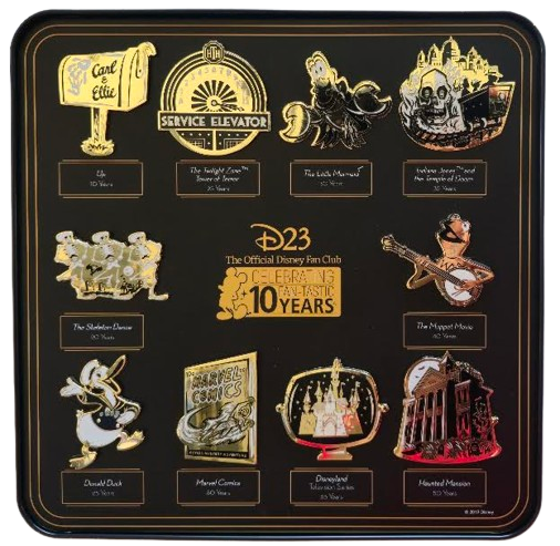D23 Official Disney Fan Club Fan-Tastic Milestones 10 Pin Set