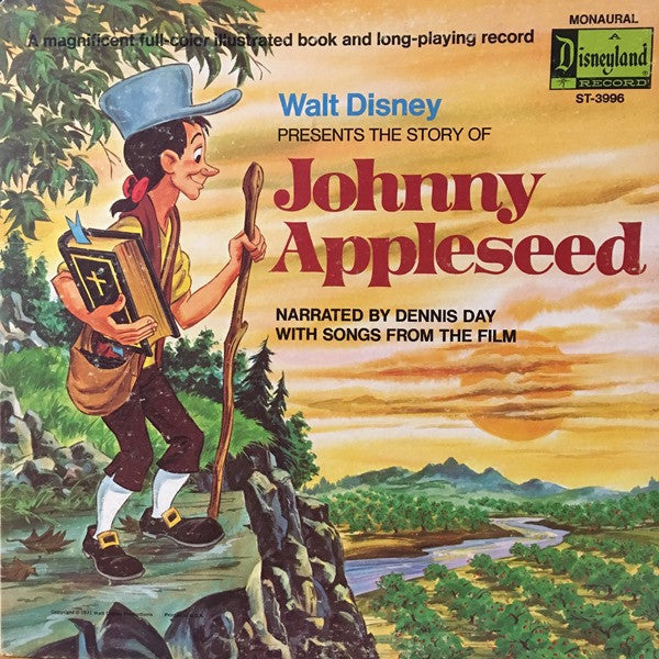 Dennis Day – Walt Disney präsentiert Dennis Day in der Vinyl-LP „Die Geschichte von Johnny Appleseed“. 