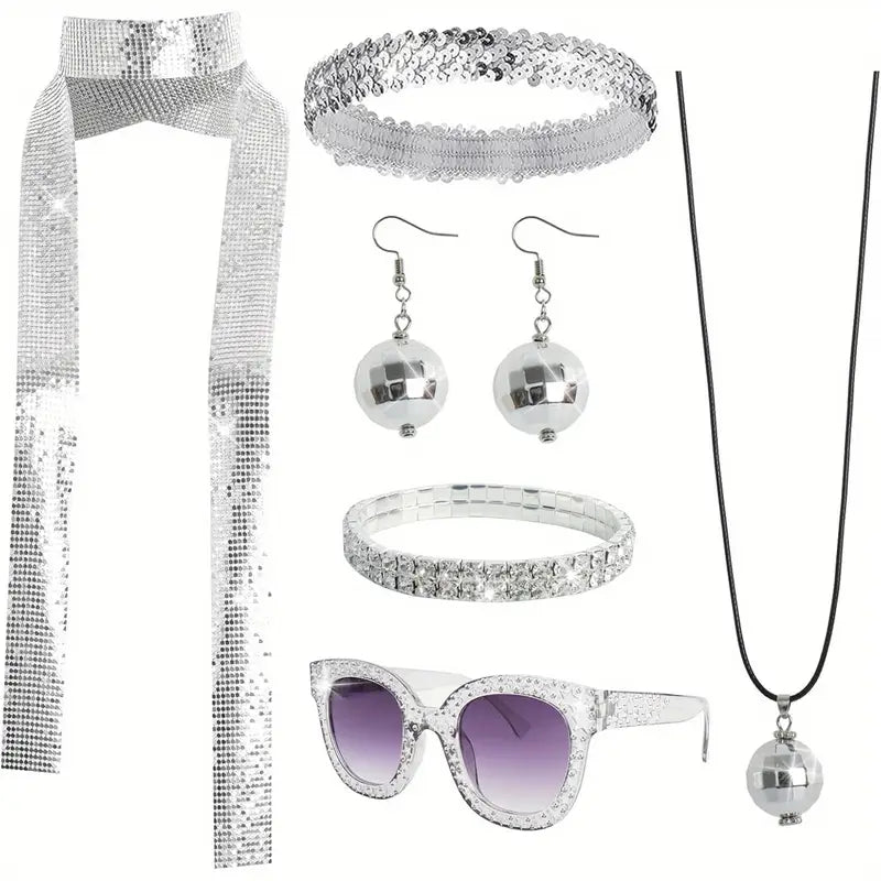 70s Disco Costume Acessories Set