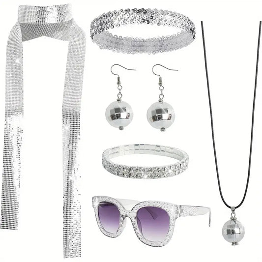 70s Disco Costume Acessories Set