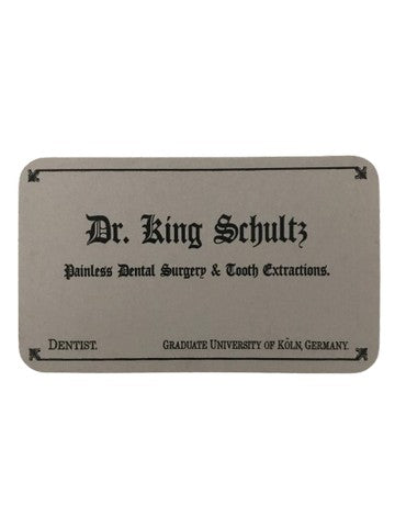 Django Unchained - Dr. King Schultz (Christoph Waltz) Business Card Movie Props (DJU2322)