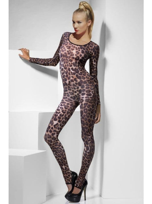 Fever Leopard Print Body Suit - One Size