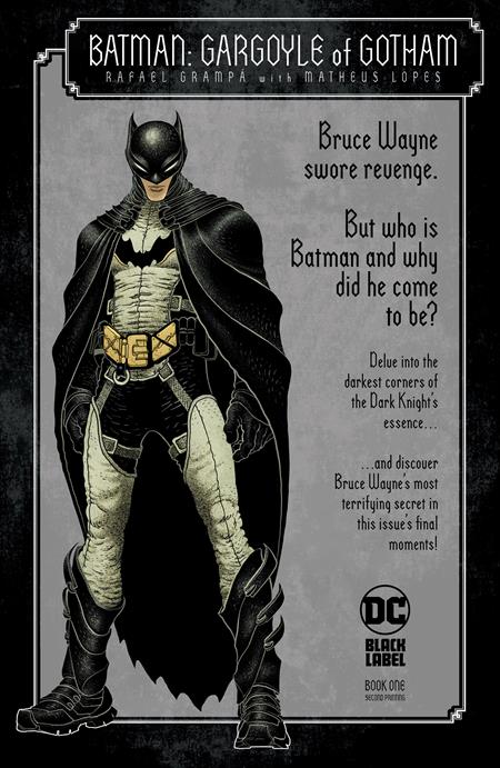 BATMAN GARGOYLE OF GOTHAM #1 Second Printing 12/12/23