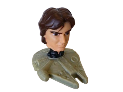 Star Wars: The Clone Wars 2008 McDonald's Happy Meal Han Solo with Millennium Falcon Bobblehead