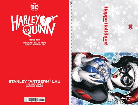 HARLEY QUINN #34 CVR C STANLEY ARTGERM LAU DC HOLIDAY CARD EDICIÓN ESPECIAL 11/23VAR 11/23