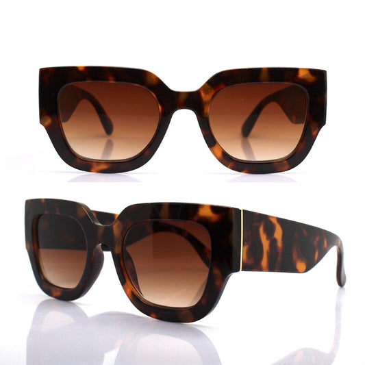 Heavy Wayfarer Tortoiseshell Sunglasses