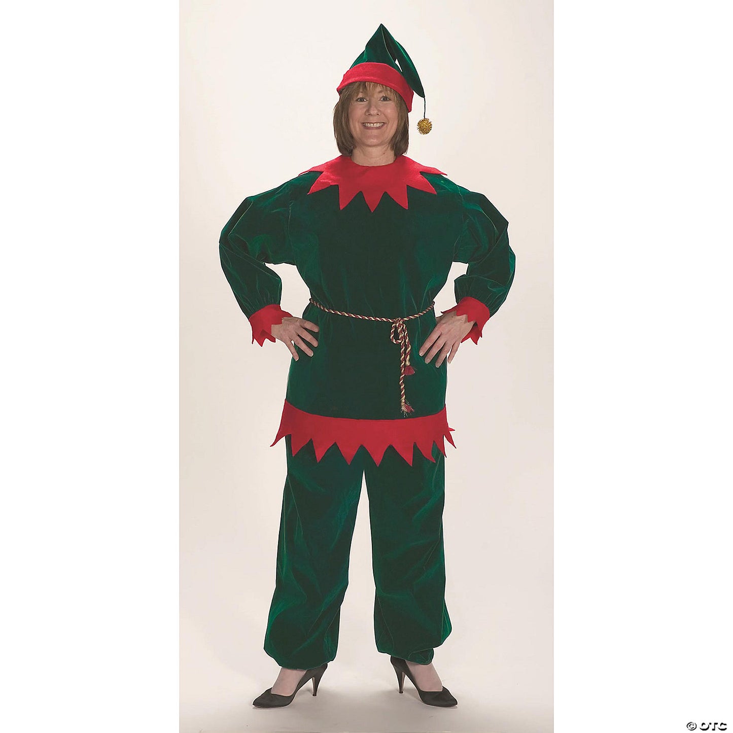 Deluxe Green Velvet Elf Suit (Adult)