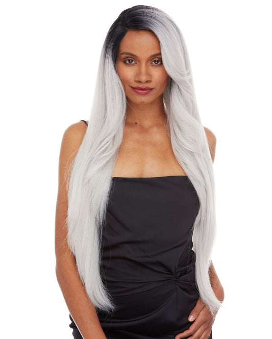 Lacefront-Perücke PRUDENCE #SOMBRE GREY/WHT
