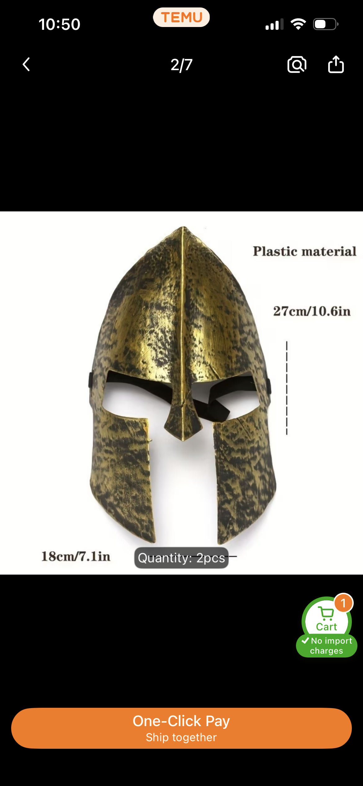 Warrior Helmet Mask (Gold) – Dreamworld Comics & Collectibles