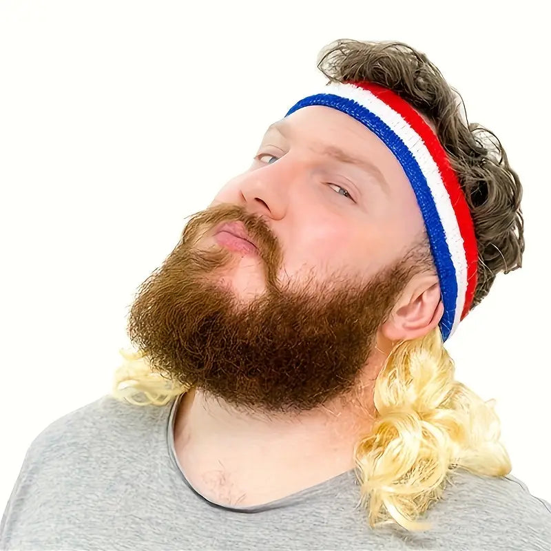 Magic Mullet Headband Wig (Blonde)