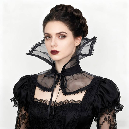 Gothic Victorian Mesh Collar Choker Neck Gaiter