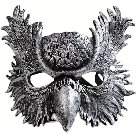Owl Masquerade Mask Silver
