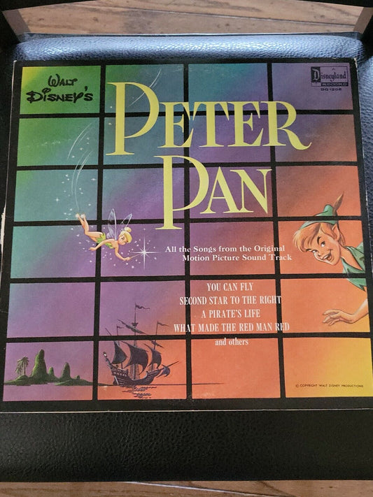 Peter Pan Walt Disney DQ-1206 Vintage Schallplatte 1963 Disneyland Records