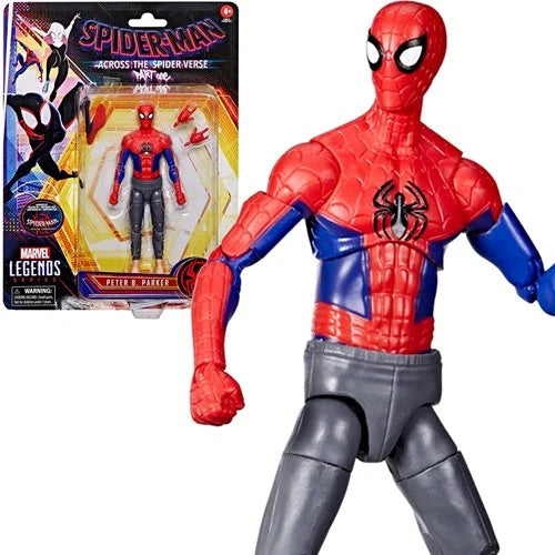 Spider-Man Across The Spider-Verse Marvel Legends Peter B. Parker Figura de acción de 6 pulgadas