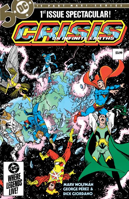 CRISIS ON INFINITE EARTHS #1 (OF 12) FACSIMILE EDITION CVR A GEORGE PEREZ WRAPAROUND 4/16/24