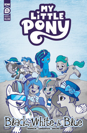 My Little Pony: Portada A negra, blanca y azul (Garbowska) 18/10/23 