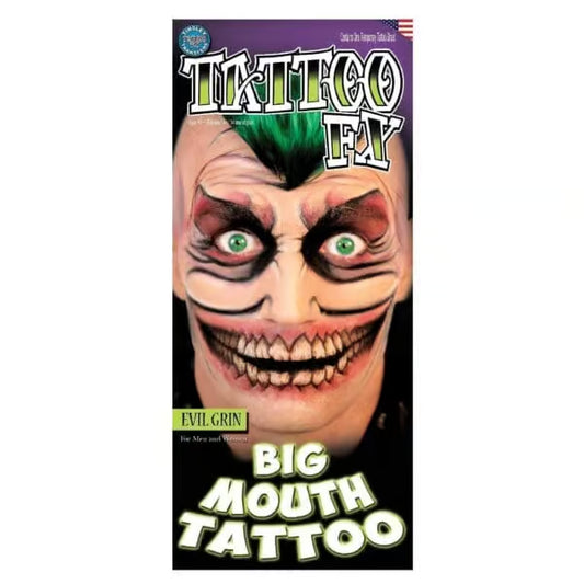 Tinsley Transfers Evil Grin Temporary Tattoo FX