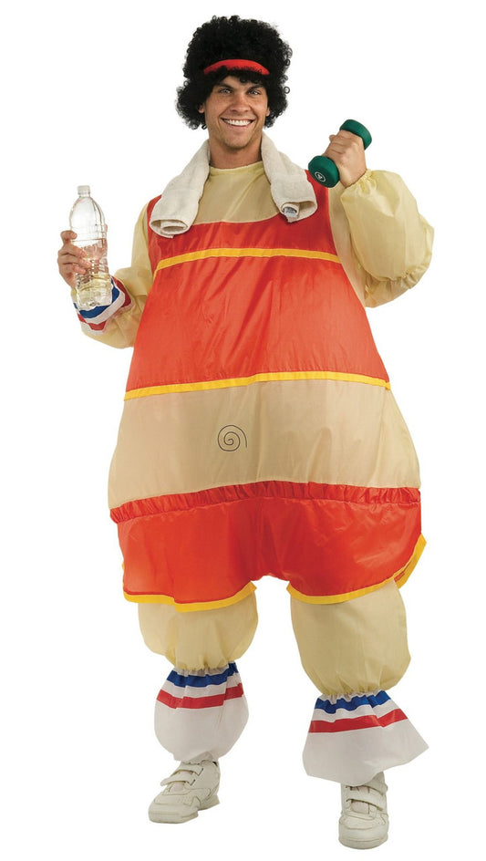 80's Exercise Guy Inflatable Costume - Adult