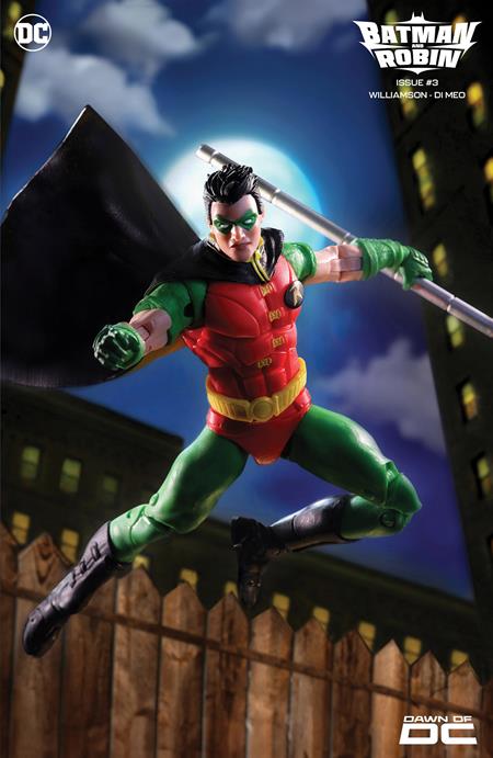 11/14/23 BATMAN AND ROBIN #3 CVR D ROBIN MCFARLANE TOYS ACTION FIGURE CARD STOCK VAR 11/14/23