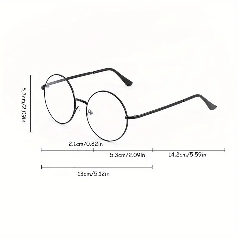 Round Glasses (Black) (H Potter / C Kent / Doctor /John Lennon)