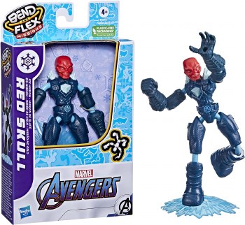 MARVEL BEND & FLEX RED SKULL