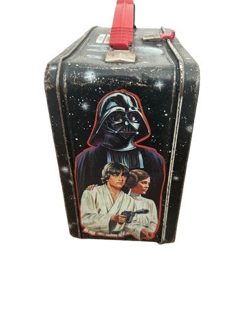 Vintage 1977 Star Wars Thermos Metal Lunch Box with Thermos Cup