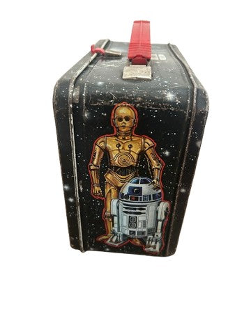 Vintage 1977 Star Wars Thermos Metal Lunch Box with Thermos Cup