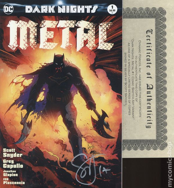 DF Dark Nights Metal #1 Rare Capullo Snyder SGN