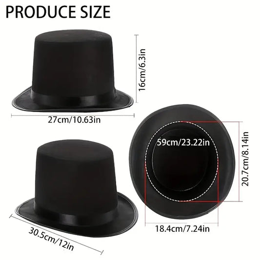 Black Felt Top Hat / Magician Hat