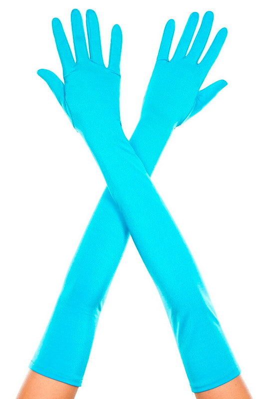 Turquoise Opera Gloves