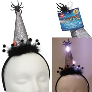 MINI WITCH HAT - LIGHT UP SPIDERWEB