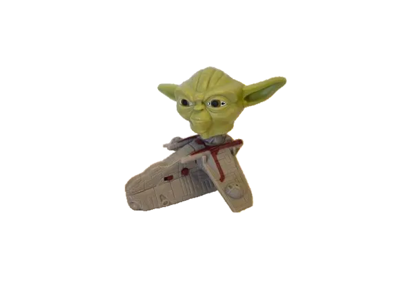 Star Wars: The Clone Wars 2008 McDonald's Happy Meal Yoda with Republic Gunship Bobblehead